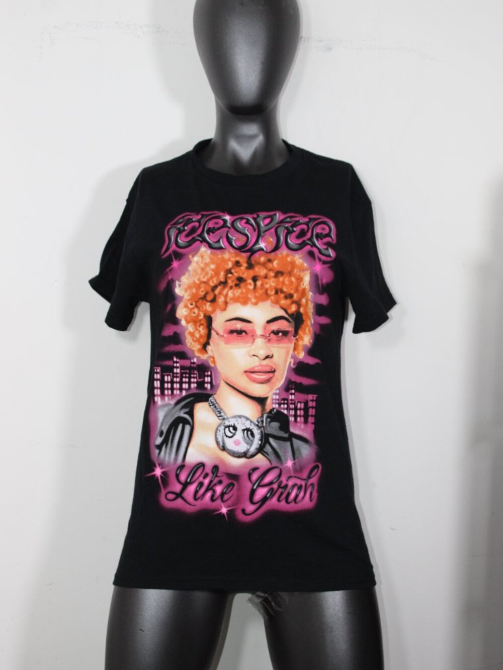 Official Ice Spice "Like Grah" Airbrush Tour Graphic Tee - Small